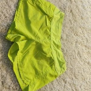 Women's neon running shorts